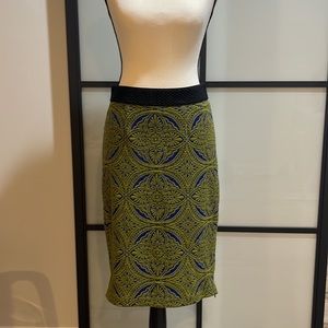 Anthropologie Maeve Medallion Knit Pencil Skirt S
